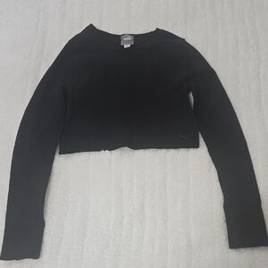 Puma Black Long Sleeve Crop Top
